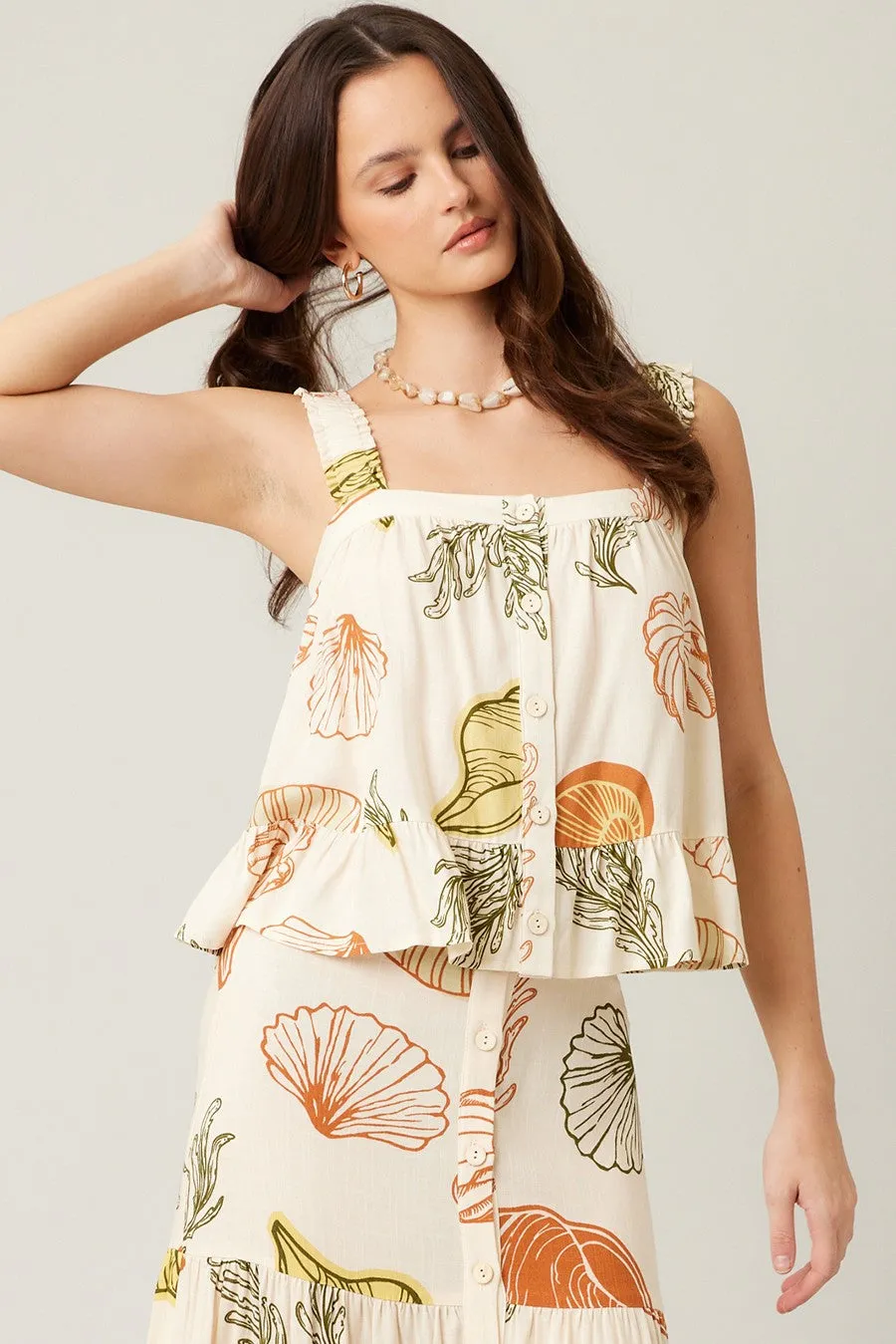 The Cordelia Shell Ruffle Top + Skirt Set - Sold Separately sold by Thread & Seed product image thumbnail 3