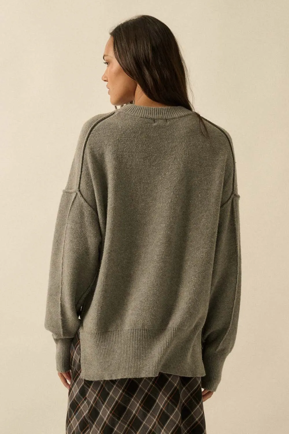 The Karina Grey Embroidered Tigers Sweater sold by Thread & Seed product image thumbnail 4