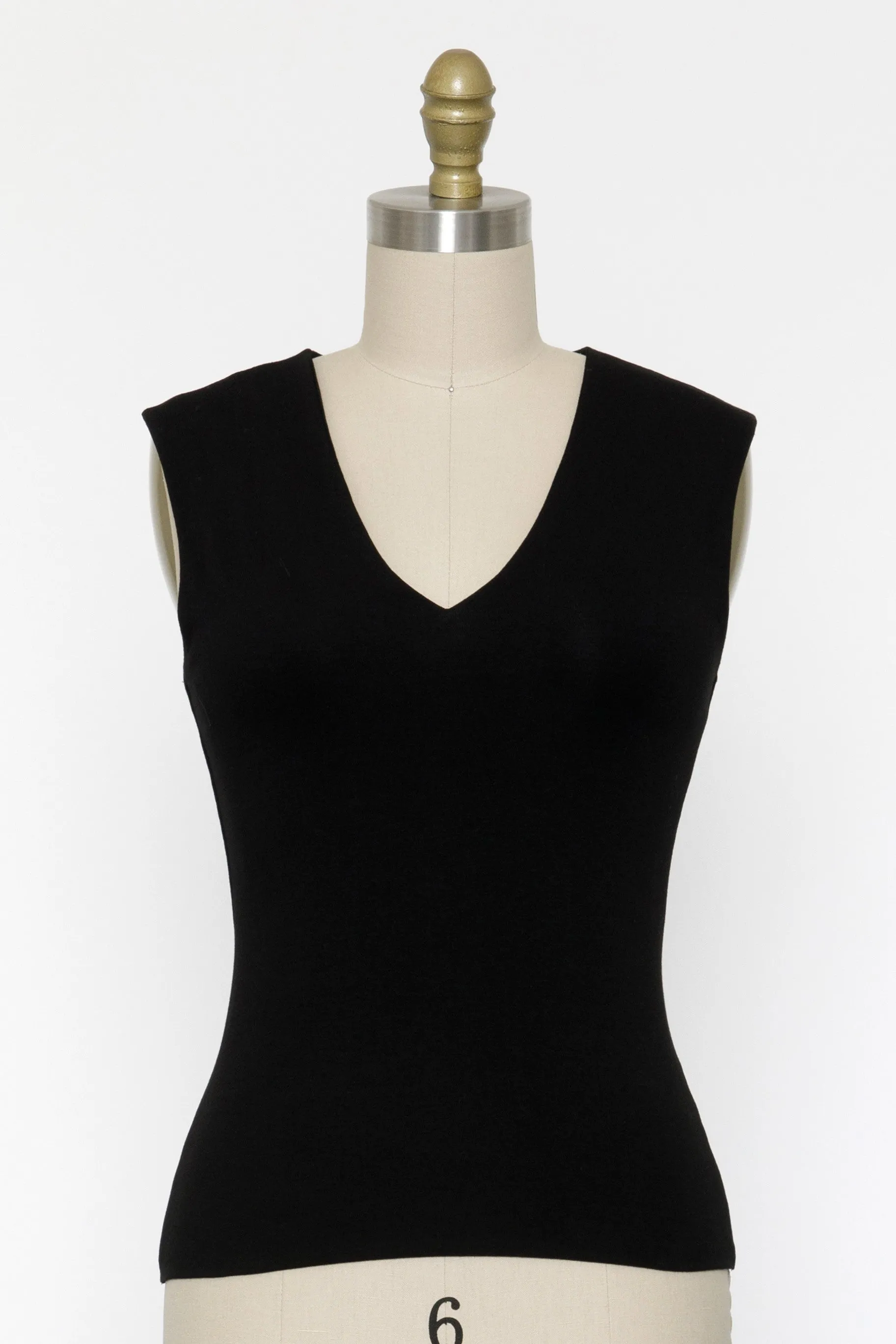 The Marcy Essential Double Layer Cotton V-Neck Tank sold by Thread & Seed product image thumbnail 5