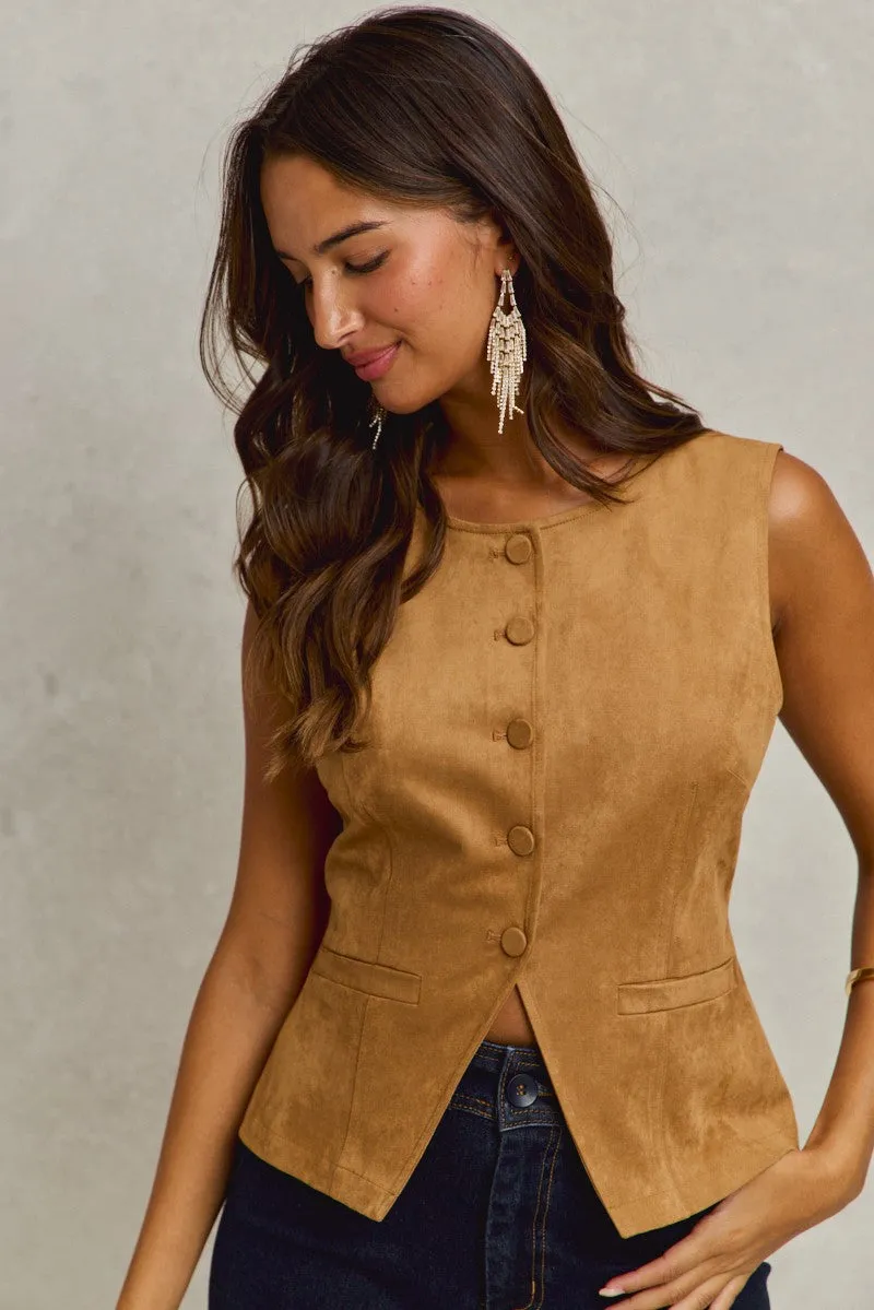 The Harissa Vegan Suede Vest sold by Thread & Seed product image thumbnail 5
