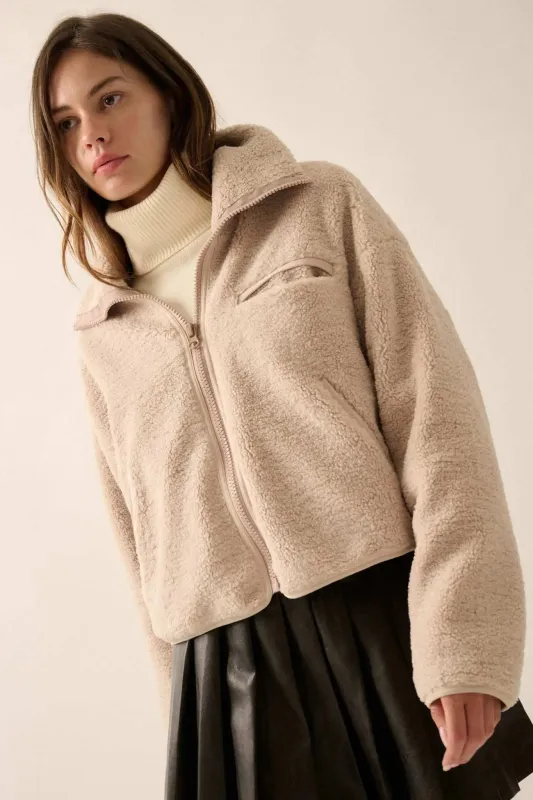The Alina Sherpa Jacket sold by Thread & Seed