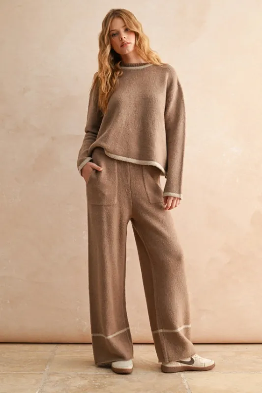 The Astrid Contrast Lounge Sweater + Pant Set - Sold Separately sold by Thread & Seed