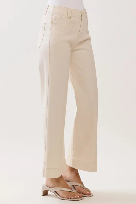 The Norah Ecru A-Line Darted Jeans sold by Thread & Seed product image thumbnail 3