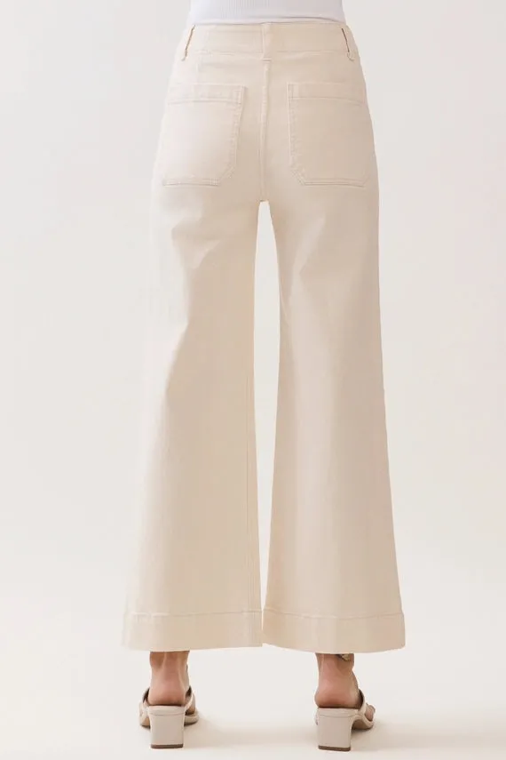 The Norah Ecru A-Line Darted Jeans sold by Thread & Seed product image thumbnail 4