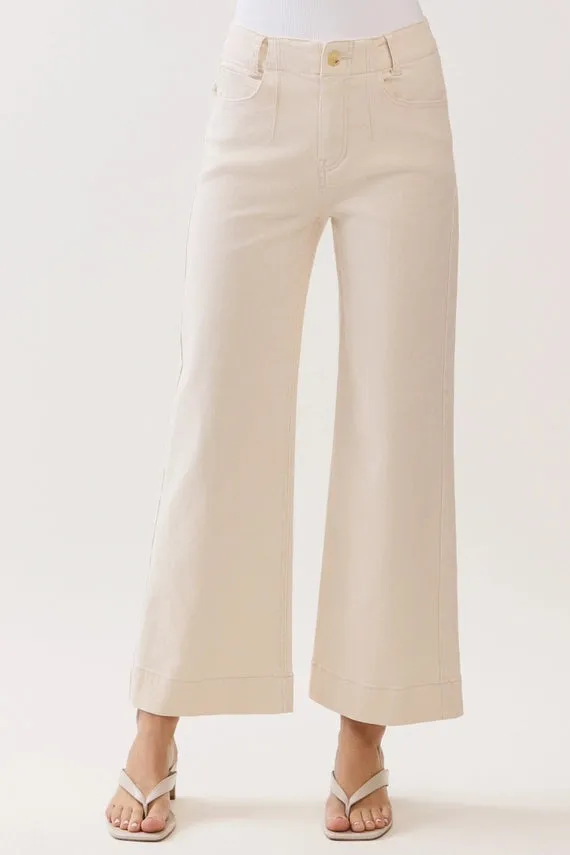 The Norah Ecru A-Line Darted Jeans sold by Thread & Seed