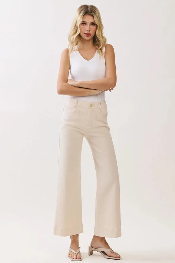 The Norah Ecru A-Line Darted Jeans sold by Thread & Seed product image thumbnail 2