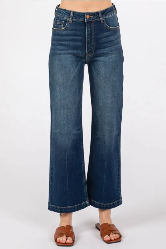 The Karter Cropped Straight Leg Jeans made by Thread & Seed
