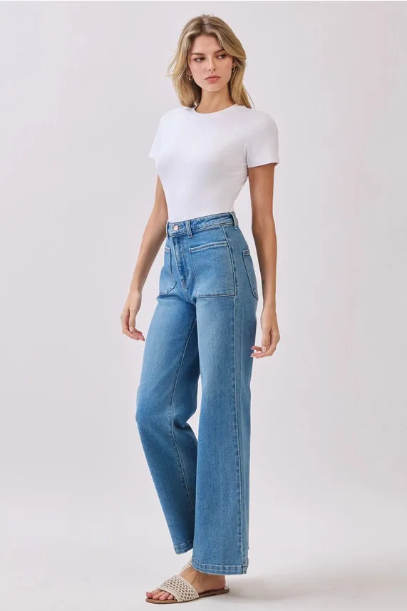 The Callie Diamond Pocket Wide Leg Jeans sold by Thread & Seed product image thumbnail 3