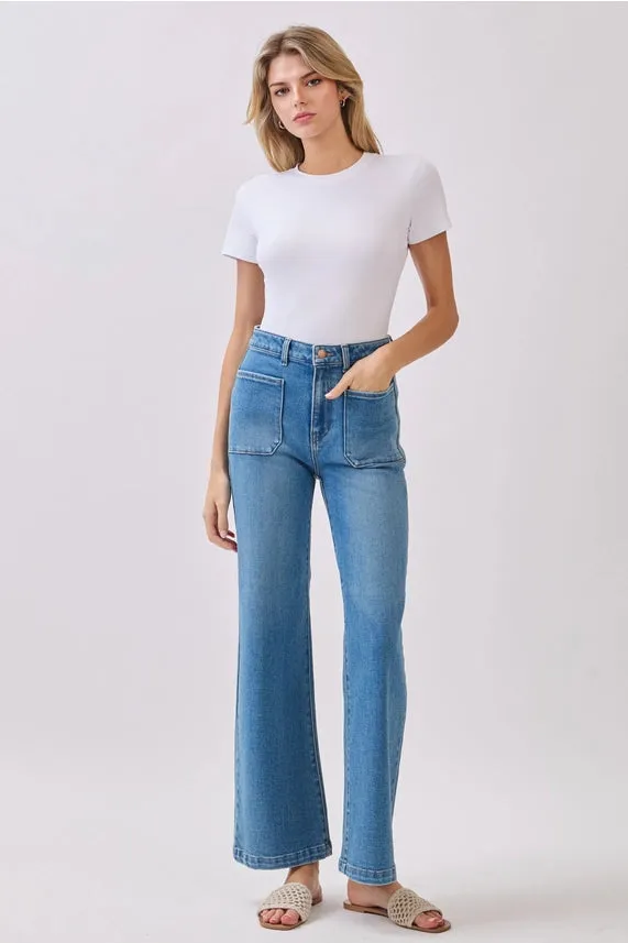 The Callie Diamond Pocket Wide Leg Jeans sold by Thread & Seed product image thumbnail 2
