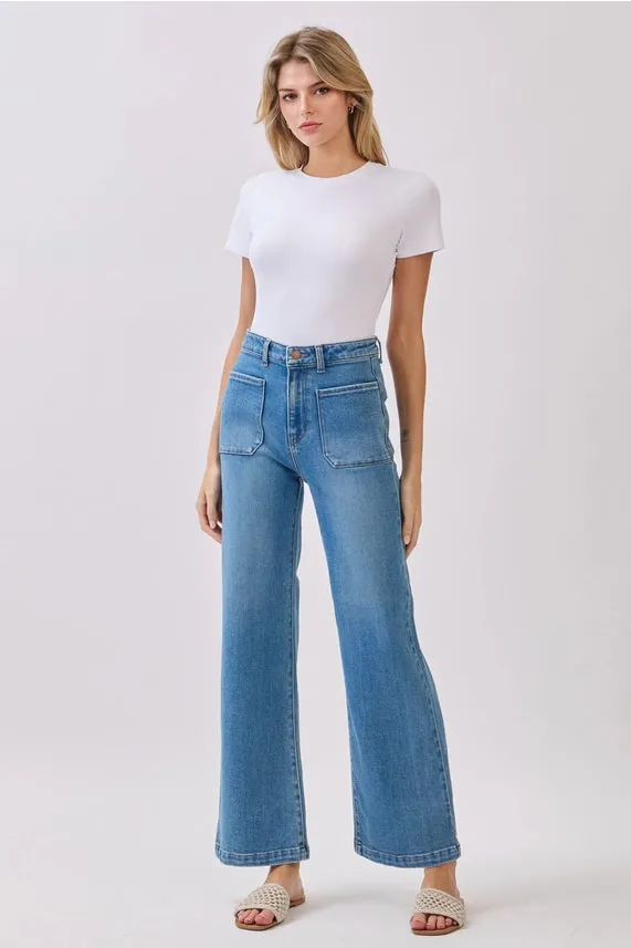 The Callie Diamond Pocket Wide Leg Jeans sold by Thread & Seed product image thumbnail 5