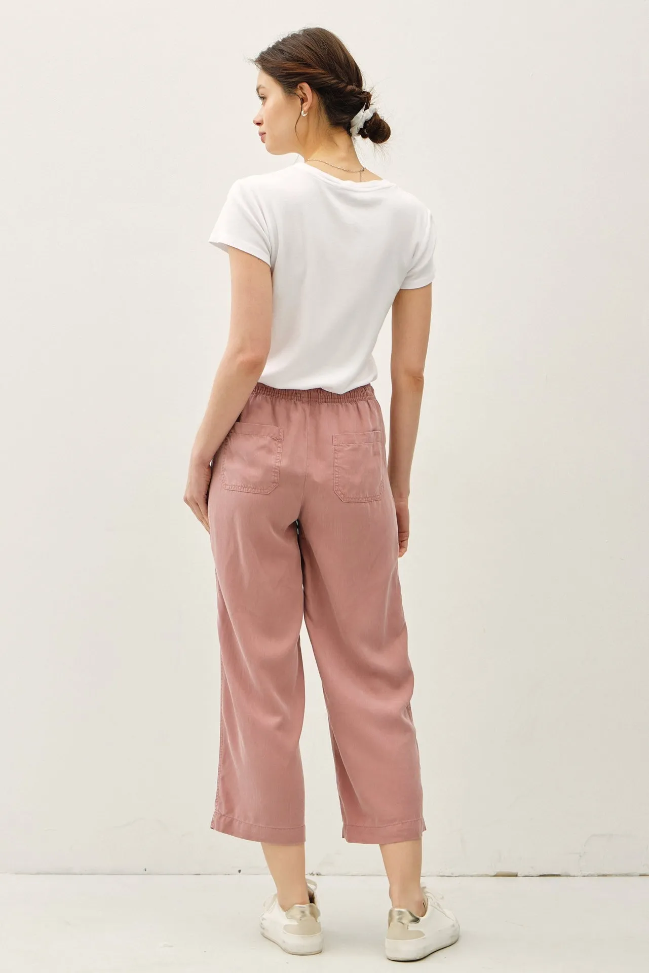 The Halle Summer Mauve Drawstring Wide Leg Pants sold by Thread & Seed product image thumbnail 4