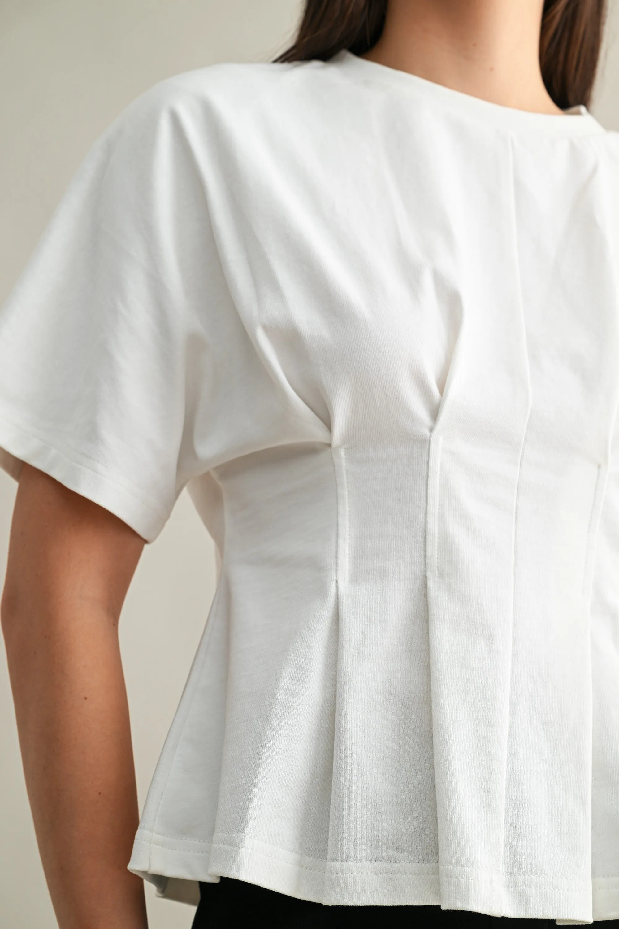 The Elodie Off White Dart Tuck Top sold by Thread & Seed product image thumbnail 2