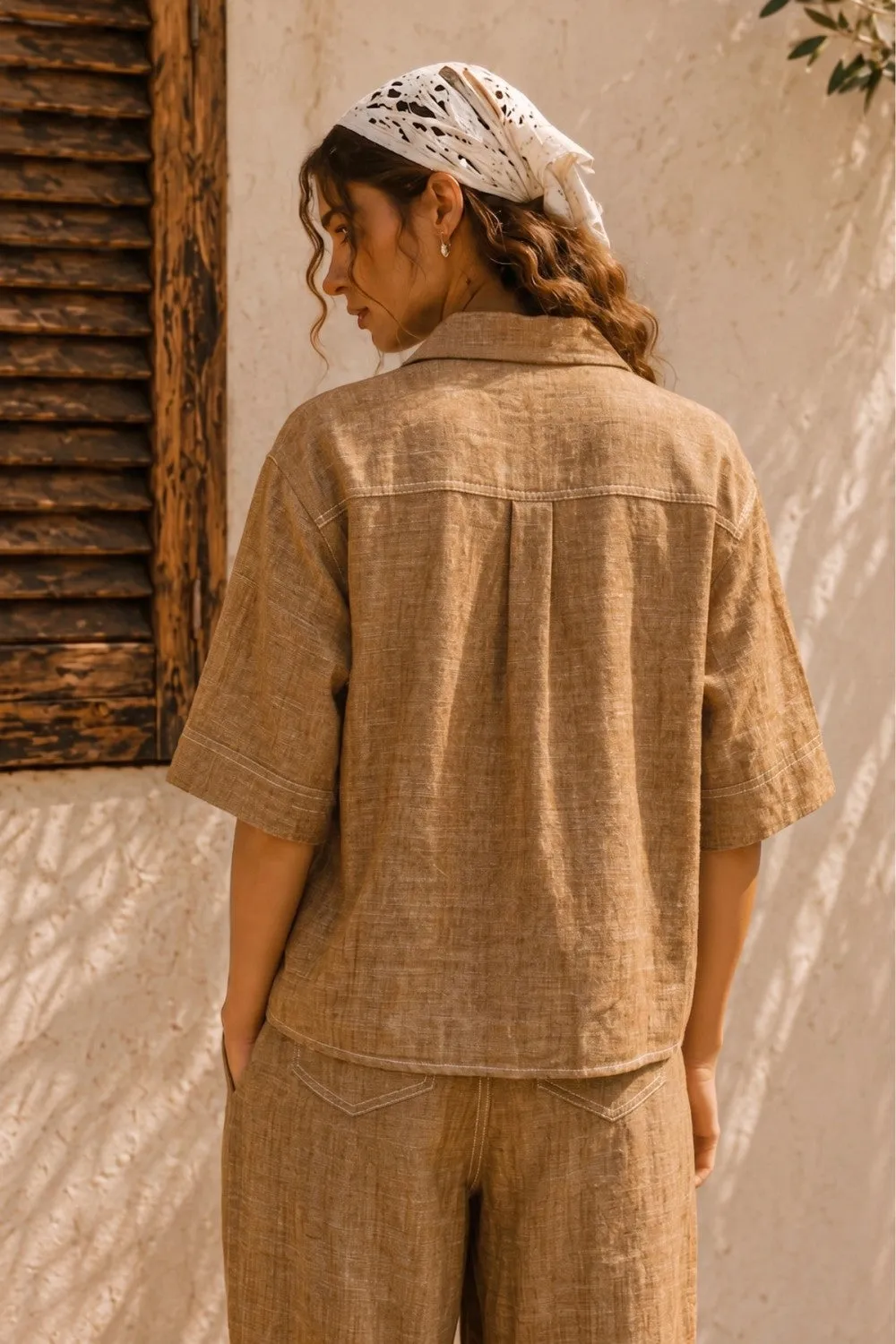 The Tova Brown Top + Pant Set - Sold Separately sold by Thread & Seed product image thumbnail 3