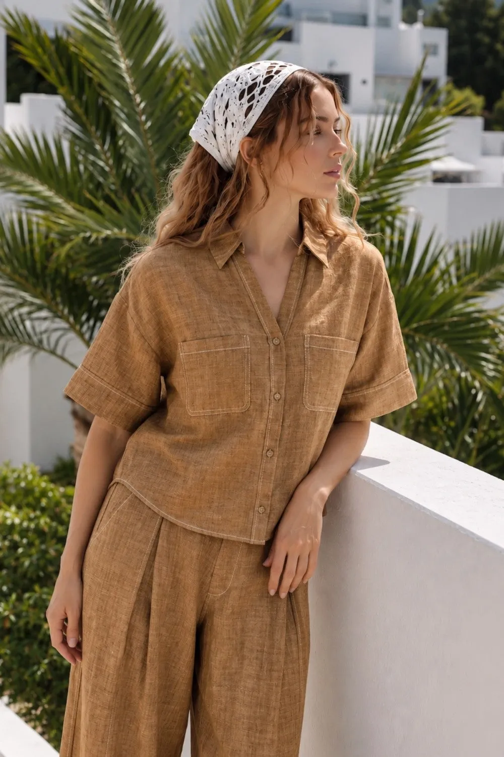 The Tova Brown Top + Pant Set - Sold Separately sold by Thread & Seed product image thumbnail 4