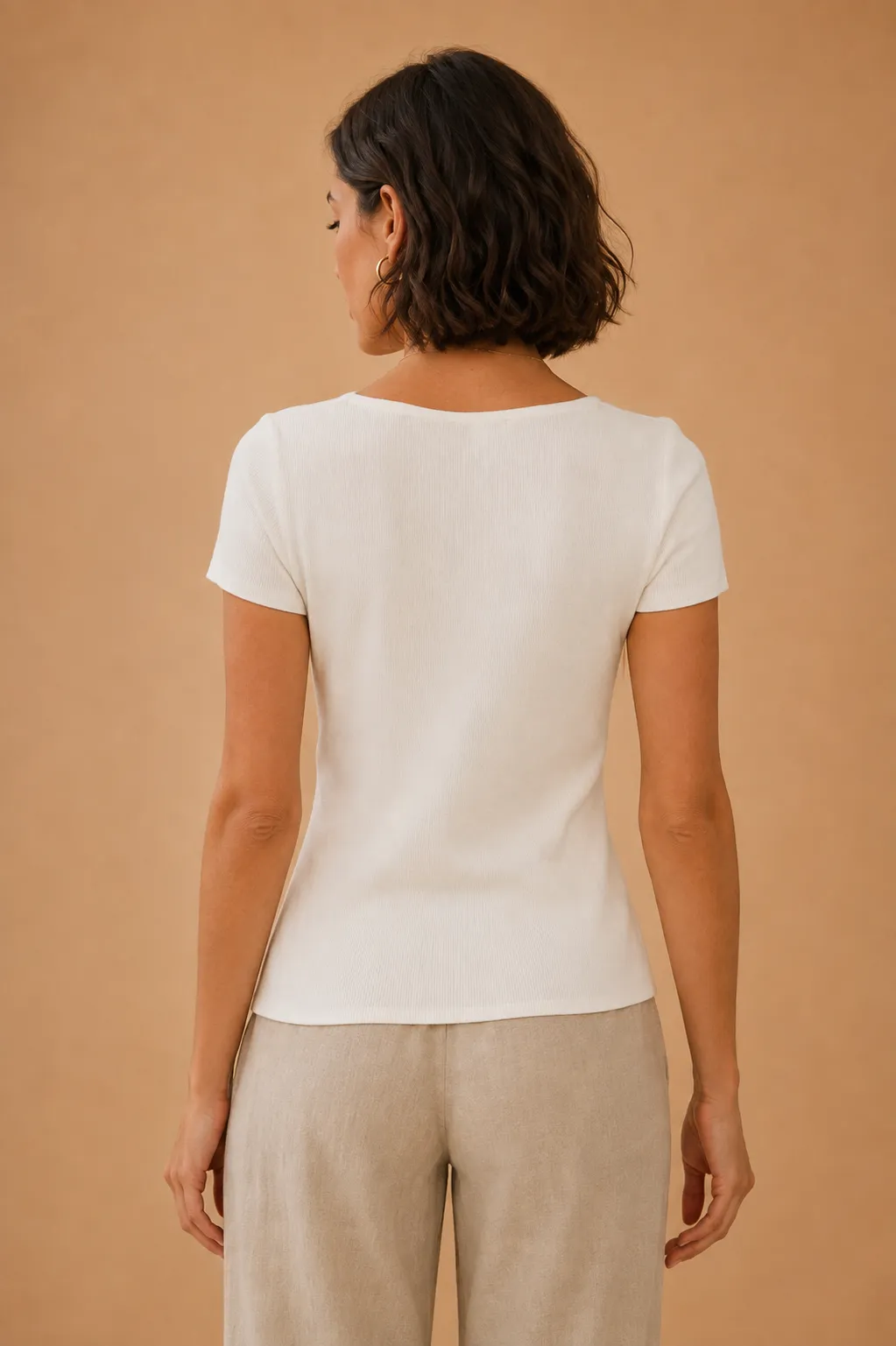 The Erica Ivory Square Neck Top sold by Thread & Seed product image thumbnail 3