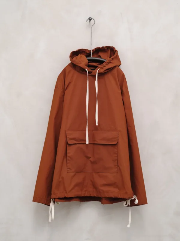 Anorak - Waxed Cotton, Orange sold by Evan Kinori Mens
