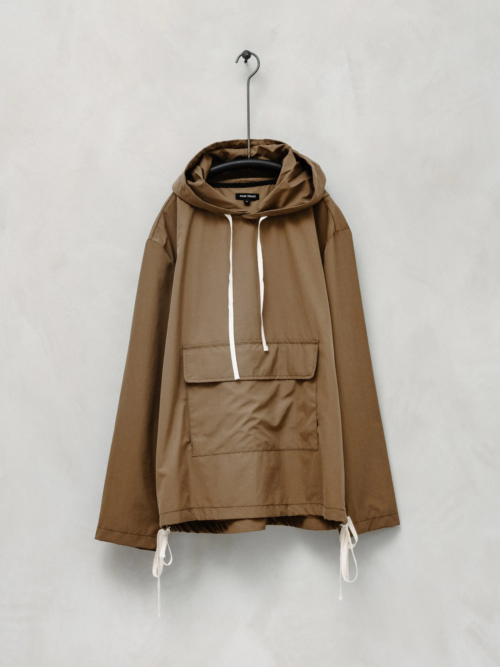 Anorak - Weather Resistant Nylon, Dark Khaki sold by Evan Kinori Mens