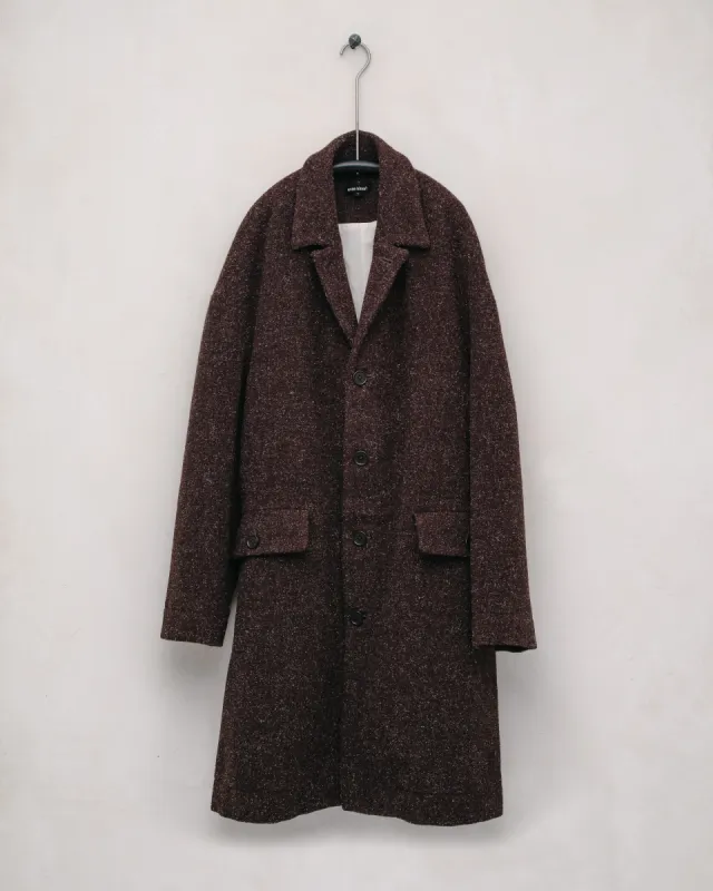 Big Coat - Brushed Melton Wool, Brown sold by Evan Kinori Mens