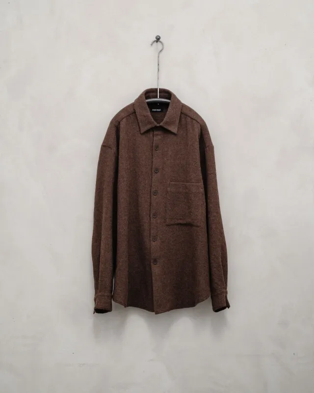 Big Shirt Two - Lightweight Wool Gauze, Rust sold by Evan Kinori Mens