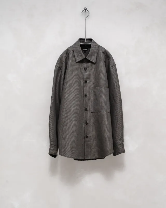 Big Shirt Two - Linen/Cotton Puppytooth sold by Evan Kinori Mens