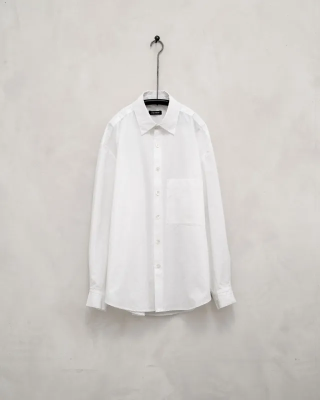 Big Shirt Two - Organic Cotton Typewriter Cloth, White sold by Evan Kinori Mens