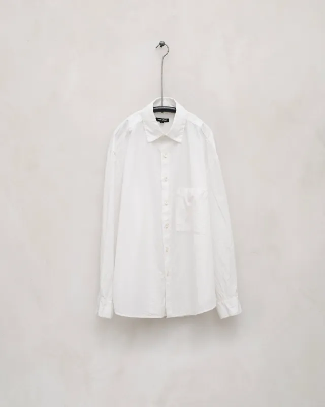 Big Shirt Two - Organic Cotton/Hemp Typewriter Cloth, White sold by Evan Kinori Mens