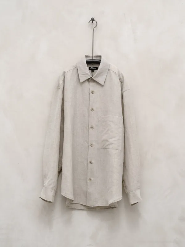 Big Shirt Two - Wool/Linen Chambray sold by Evan Kinori Mens