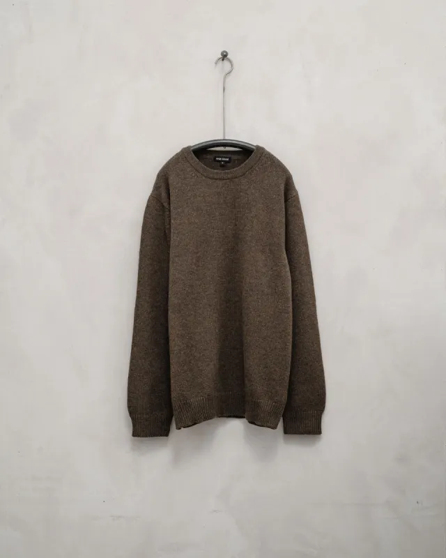 Crewneck Sweater - Cashmere/Lambswool, Olive sold by Evan Kinori Mens