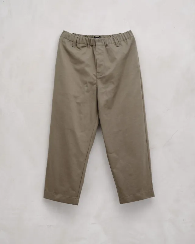 Elastic Pant - Cotton Sateen, Olive sold by Evan Kinori Mens