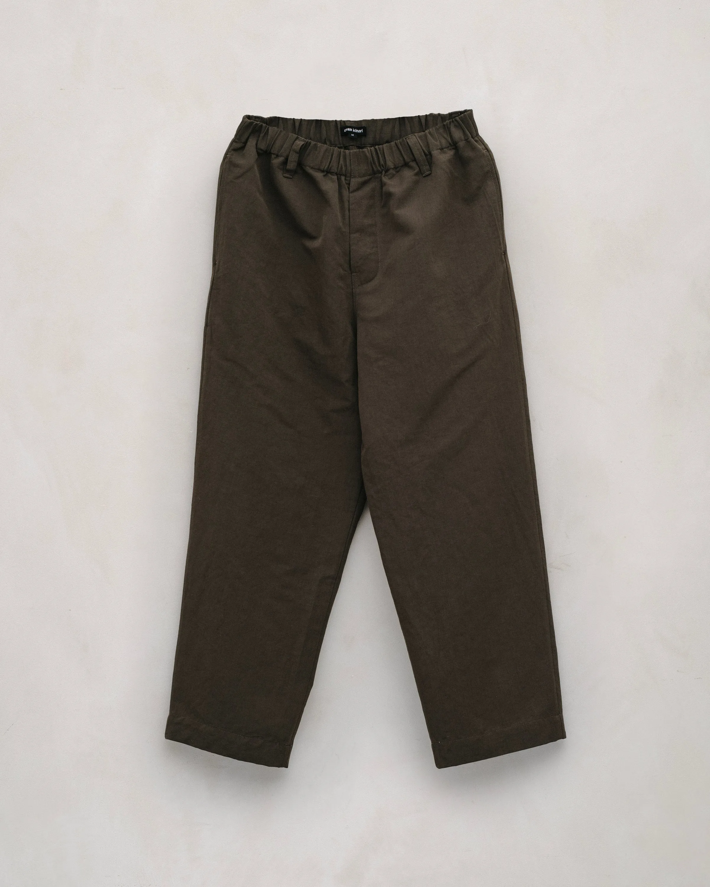 Elastic Pant - Cotton/Linen Summercloth, Olive sold by Evan Kinori Mens