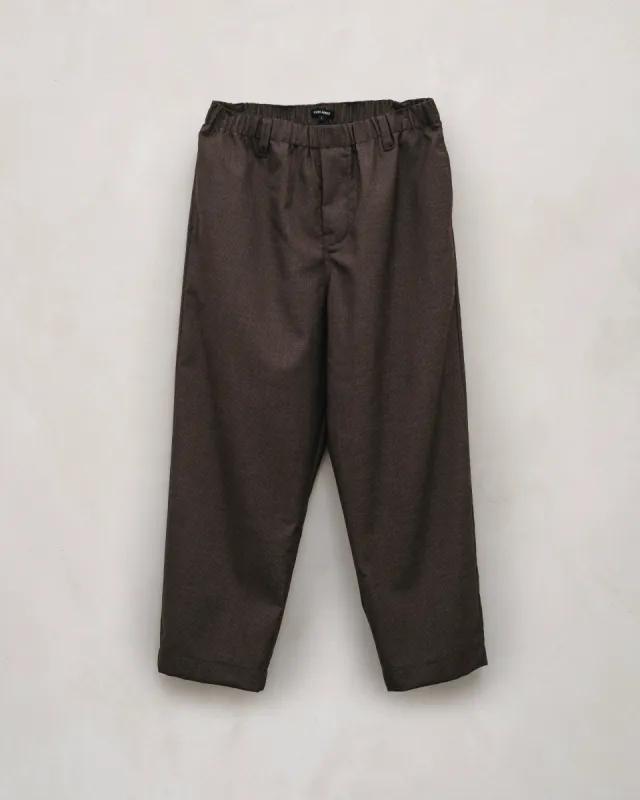 Elastic Pant - Fox Worsted Wool Puppytooth, Brown sold by Evan Kinori Mens