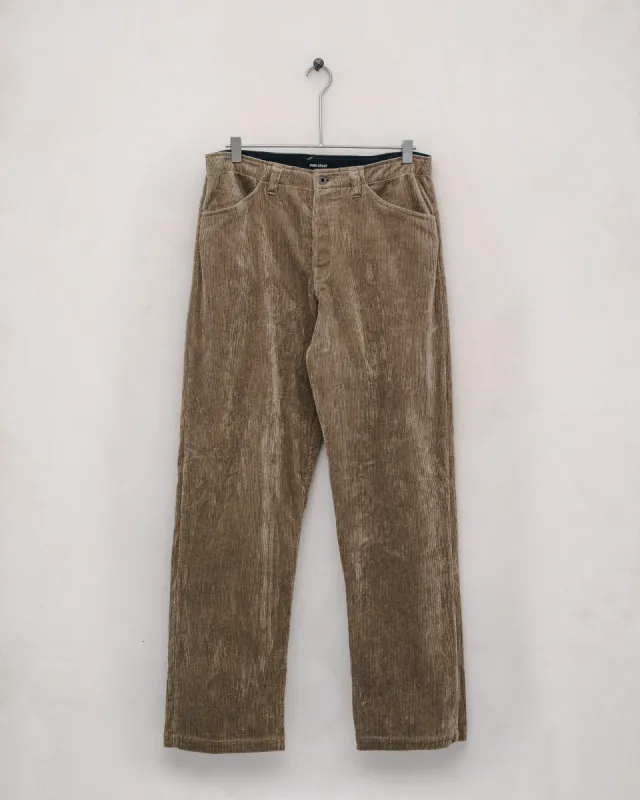Four Pocket Pant - Natural Dye Cotton/Hemp Corduroy, Gallnut/Iron sold by Evan Kinori Mens
