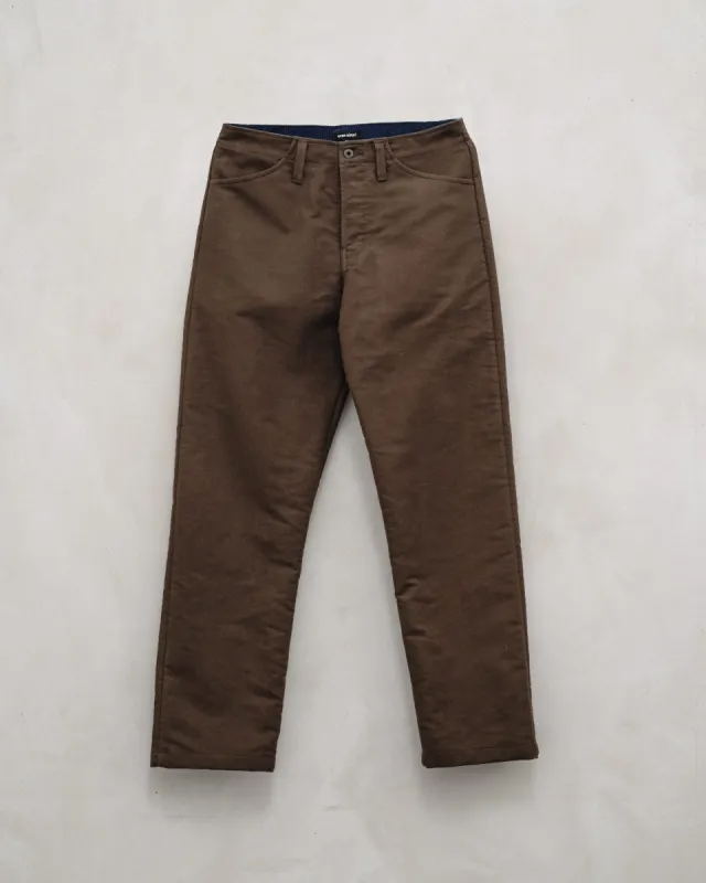 Four Pocket Pant - Organic Cotton Moleskin, Brown made by Evan Kinori