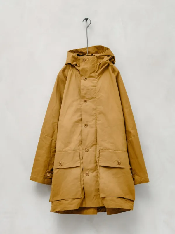 Hooded Coat - Dry Waxed Cotton, Yellow sold by Evan Kinori Mens