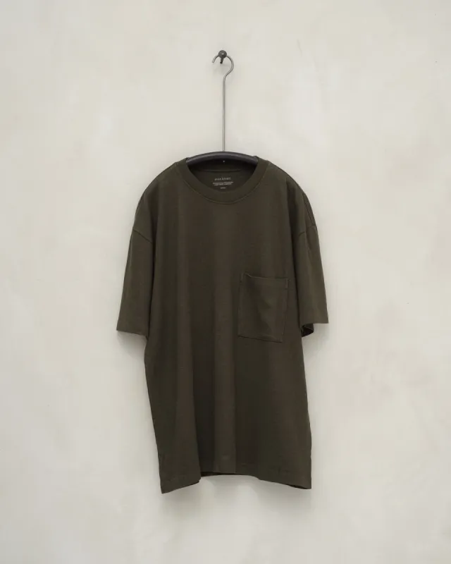 Pocket Tee - Dark Olive sold by Evan Kinori Mens