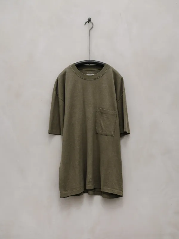 Pocket Tee - Faded Olive sold by Evan Kinori Mens