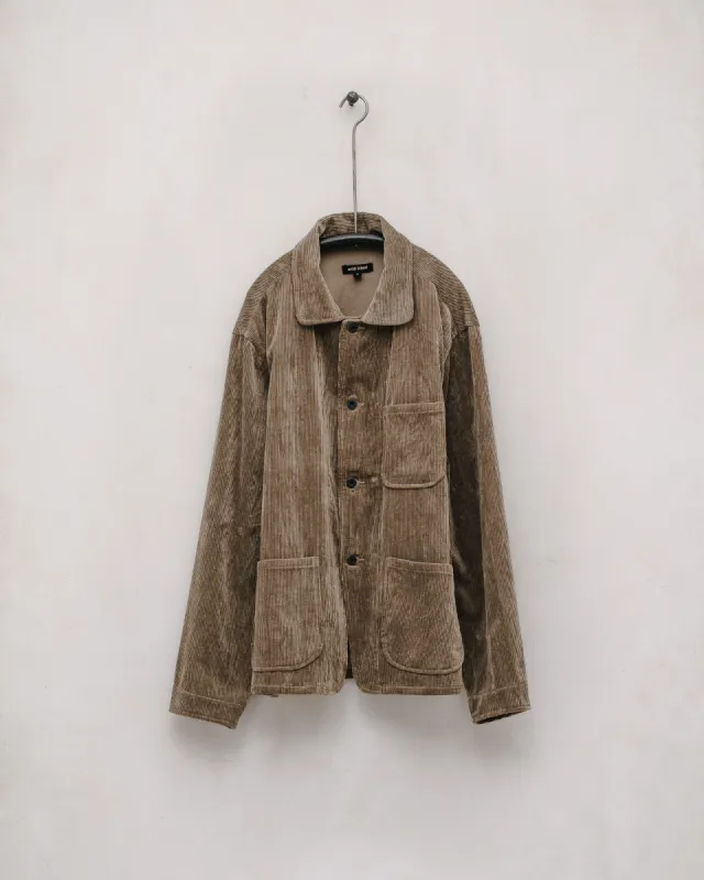 Three Pocket Jacket - Natural Dye Cotton/Hemp Corduroy, Gallnut/Iron sold by Evan Kinori Mens
