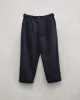 Two Pleat Pant - Brushed Wool/Cashmere Flannel, Navy sold by Evan Kinori Mens