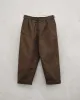 Two Pleat Pant - Organic Cotton Moleskin, Brown sold by Evan Kinori Mens