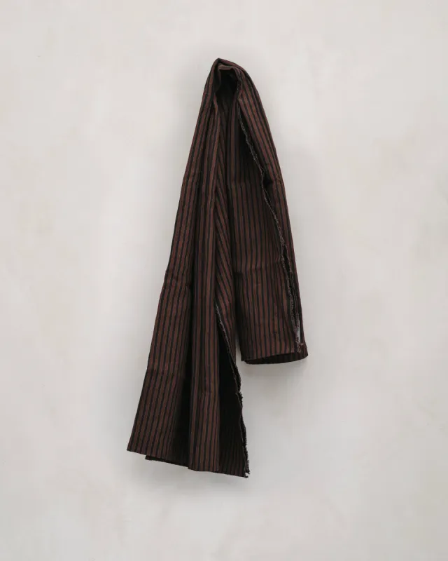 Woven Scarf - Yarn Dyed Linen Stripe, Navy/Red sold by Evan Kinori Mens