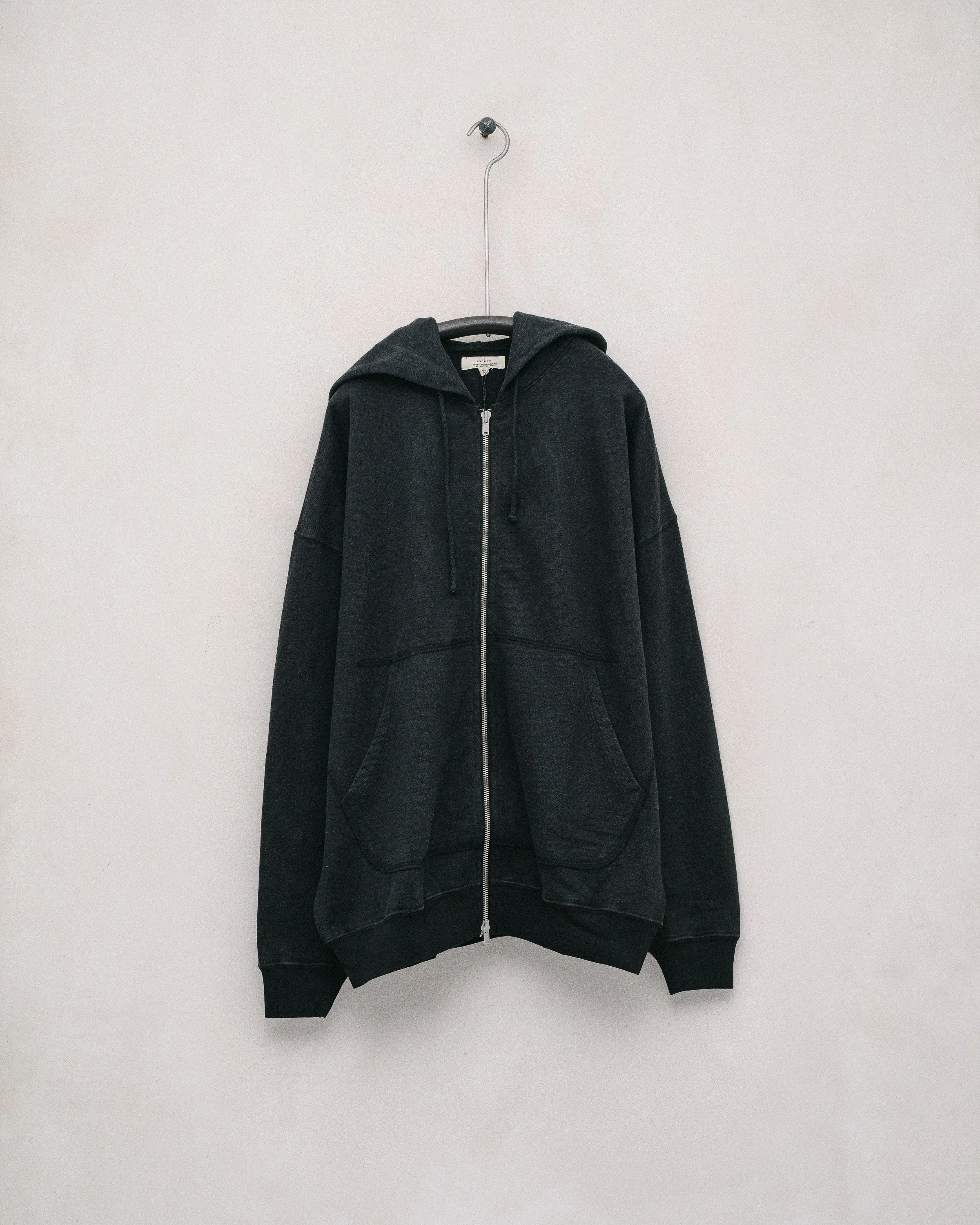 Zip Hooded Sweatshirt - Black sold by Evan Kinori Mens
