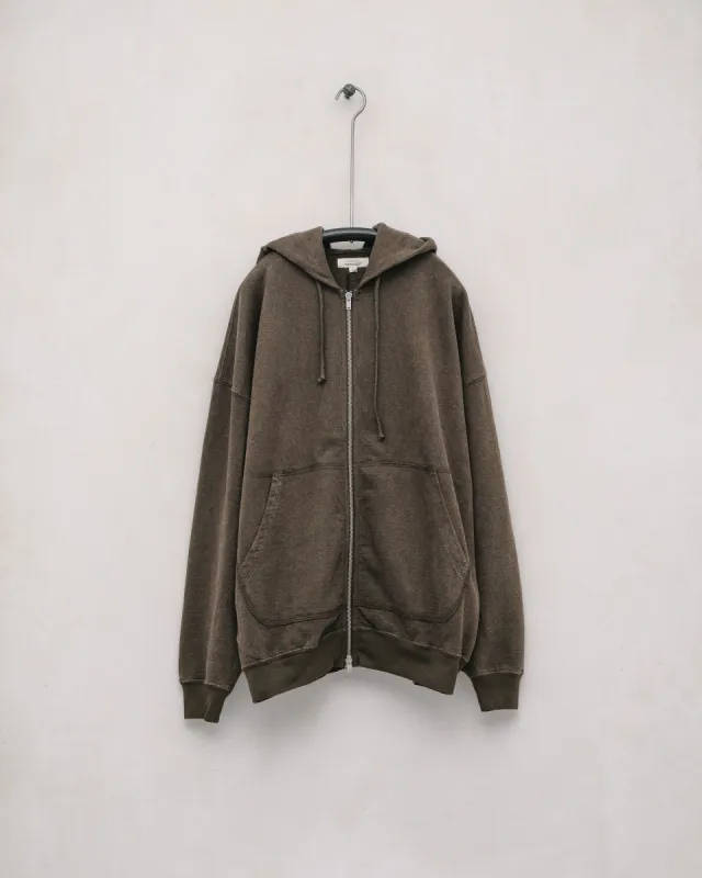 Zip Hooded Sweatshirt - Earth sold by Evan Kinori Mens