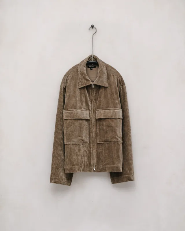 Zip Jacket - Natural Dye Cotton/Hemp Corduroy, Gallnut/Iron sold by Evan Kinori Mens