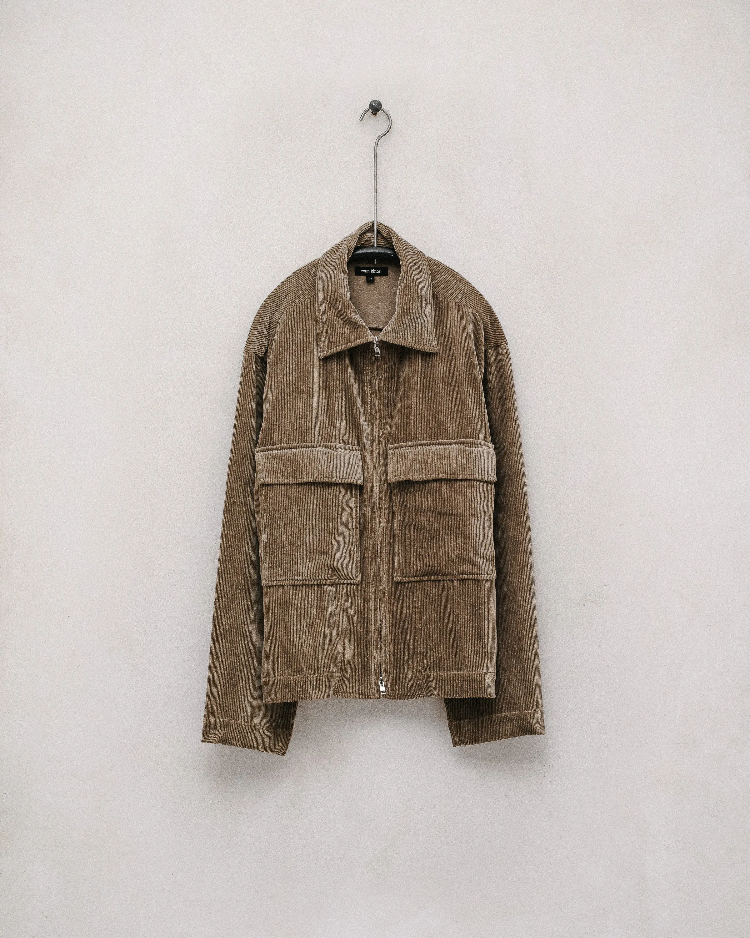 Zip Jacket - Natural Dye Cotton/Hemp Corduroy, Gallnut/Iron sold by Evan Kinori Mens