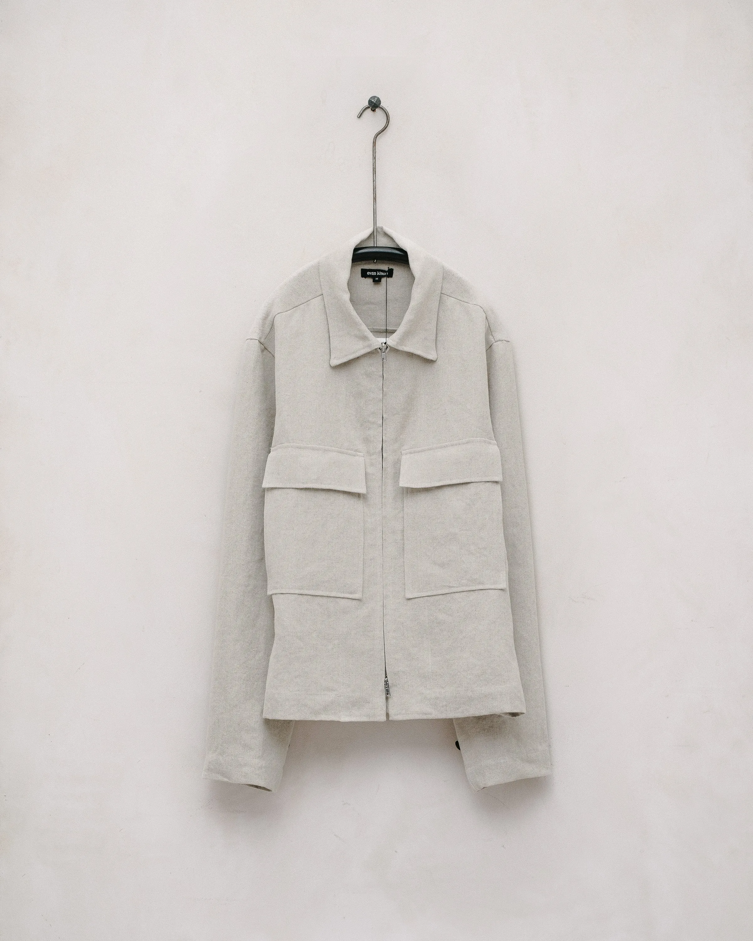 Zip Jacket - Tumbled Hemp Canvas sold by Evan Kinori Mens
