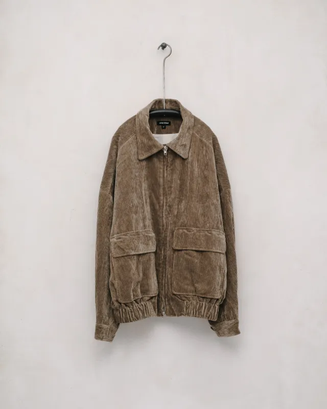 Zip Jacket Two - Natural Dye Cotton/Hemp Corduroy, Gallnut/Iron sold by Evan Kinori Mens