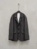 Three Button Jacket - Linen Windowpane sold by Evan Kinori Mens