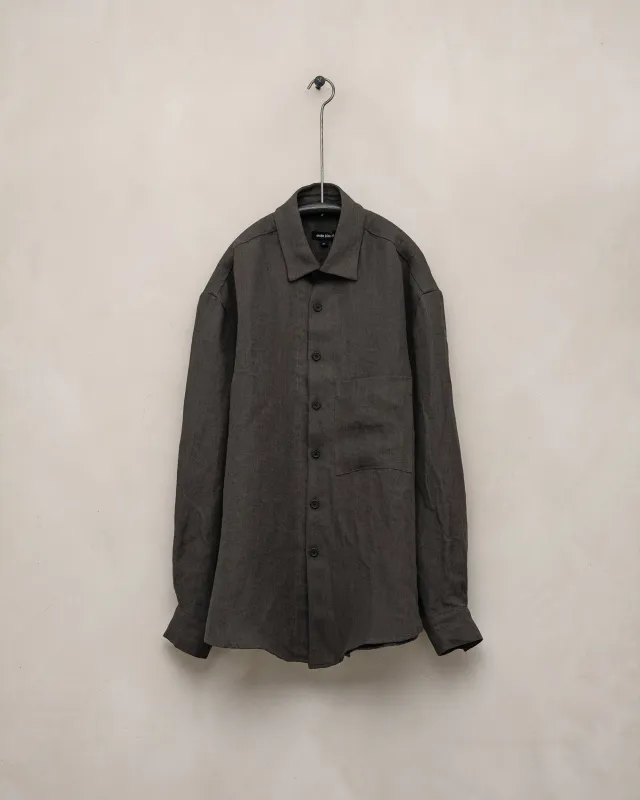 Big Shirt Two - Dobby Weave Hemp, Shale Grey sold by Evan Kinori Mens