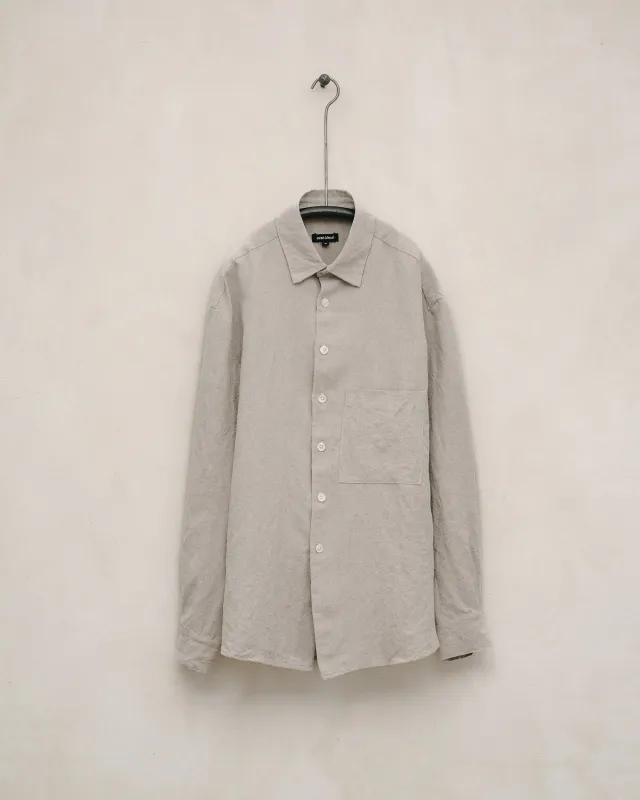 Big Shirt Two - Tumbled Linen, Natural sold by Evan Kinori Mens