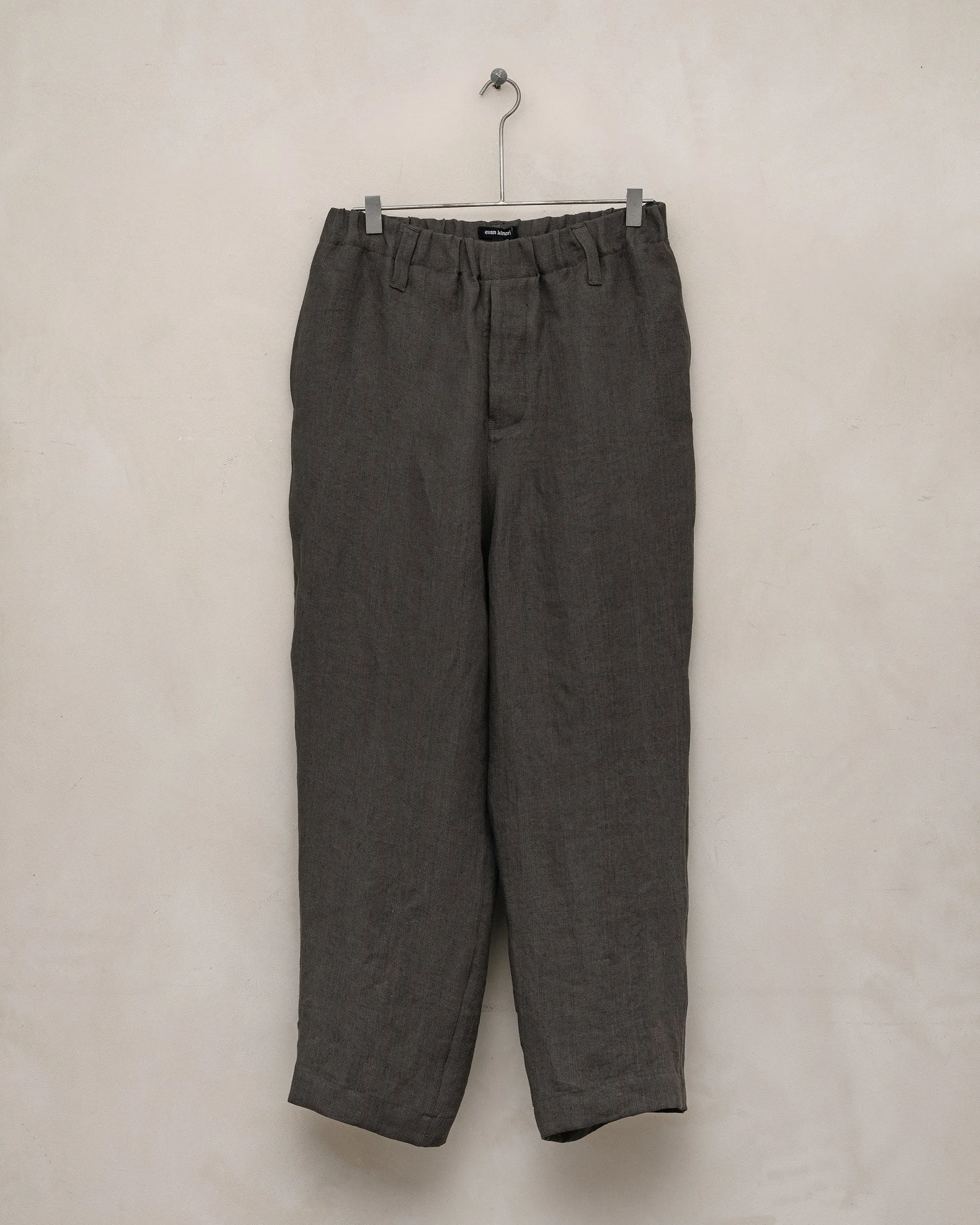 Elastic Pant - Dobby Weave Hemp, Shale Grey sold by Evan Kinori Mens